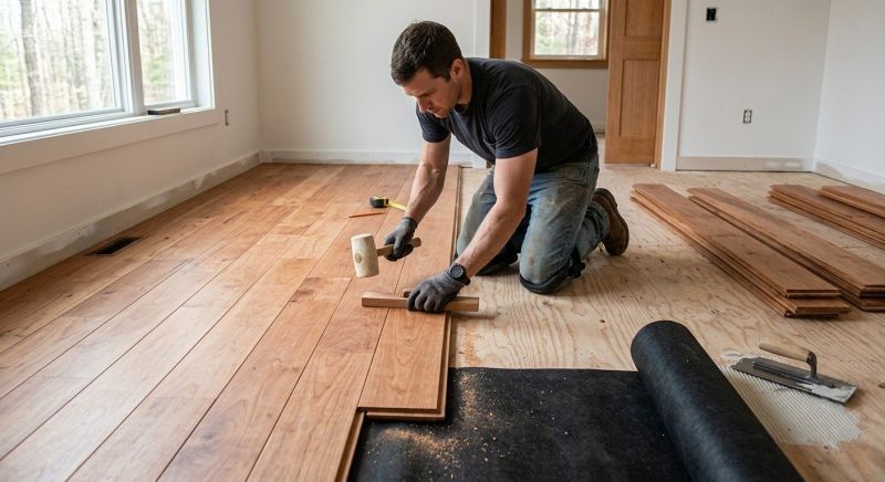 Cherry Floor Installation in Mount Kisco, NY