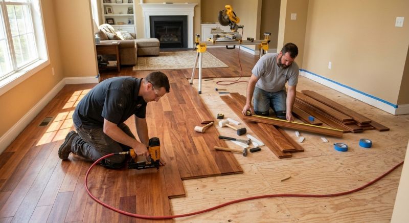 Cherry Floor Installation in Wappingers Falls, NY