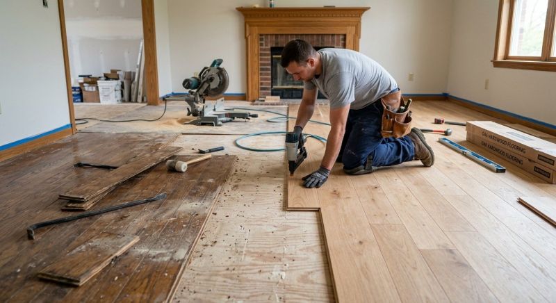 Wood Floor Replacement in Wilton, CT
